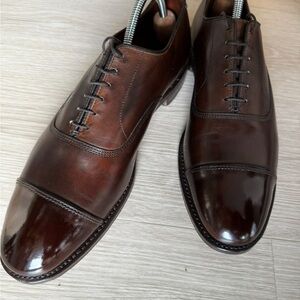 Allen Edmonds Coffee Brown Fifth Avenue Cap-Toe Oxford Shoe Sz 10.5 D